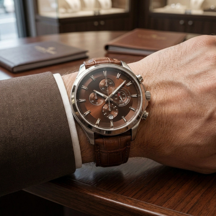 CHRONOS Horizon Automatic Chronograph – Premium Leather Watch